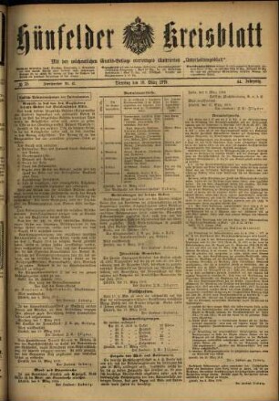 Ausgabe vom Dienstag, den 18. März 1919.