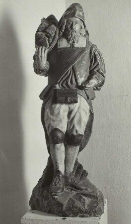 Bergmann mit Erztrog, aus dem Schönbergischen Hof, Freiberg, Kirchgasse 15