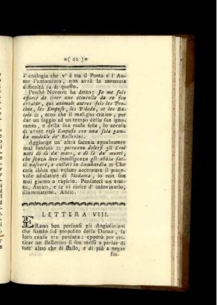 Lettera VIII.