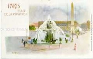Ansicht des "Place de la Concorde" in Paris