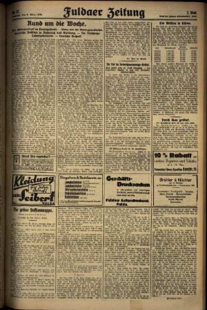 Zweite Ausgabe vom Sonntag, den 09. März 1930.