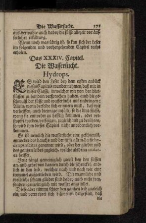 Das XXXIV. Capitel. Die Wassersucht. Hydrops.
