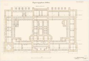 Regierungsgebäude, Koblenz: Grundriss Bankette und Fundamente 1:100