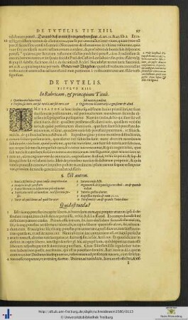 Titulus XIII. De Tutelis.