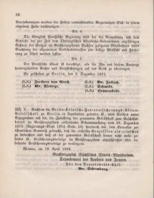 42. Ministerial-Bekanntmachung, das Erlöschen der Konzession der Berlin-Kölnischen Feuer-Versicherungs-Aktien-Gesellschaft zu Berlin, zum Geschäftsbetrieb im Großherzogthum betreffend