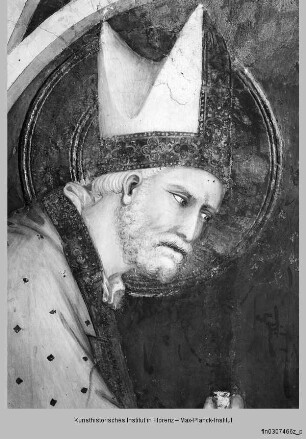 Stifterbild - Stifterbild: Kardinal Gentile Partino da Montefiore kniet vor dem hl. Martin