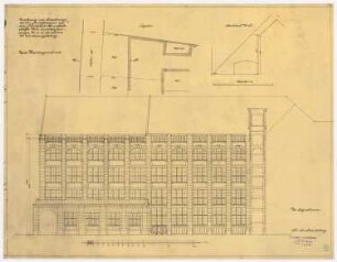 Warenhaus Wertheim, Rosenthaler Straße/Sophienstraße, Berlin 3. Bauabschnitt: Ansicht Sophienstraße 14/15, 1:100