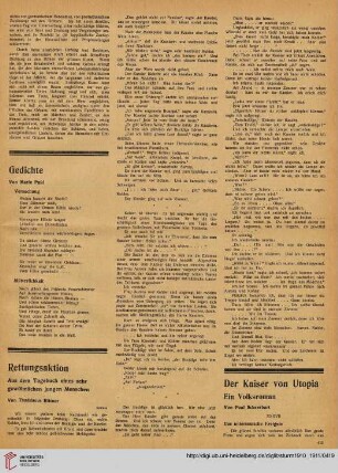 Der Kaiser von Utopia, [12] : Ein Volksroman
