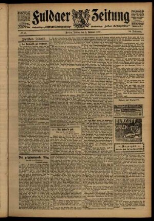 Dritte Ausgabe vom Freitag, den 01. Februar 1907.
