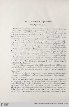 [1.]1951: Dział: "Wystawy Objazdowe"
