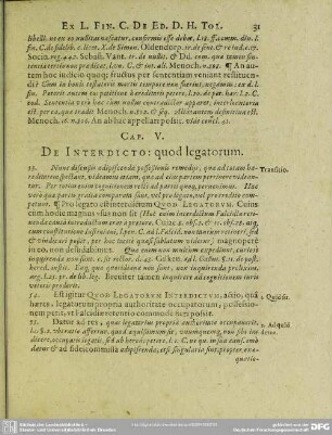 Cap. V. De Interdicto: quod legatorum