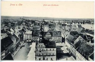 Pirna. Blick auf Pirna vom Kirchturm