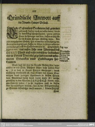 Gründliche Antwort auff die Neunde Haupt Ursach