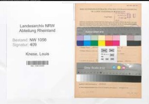 Entnazifizierung Louis Knese , geb. 13.04.1902 (Lehrer)