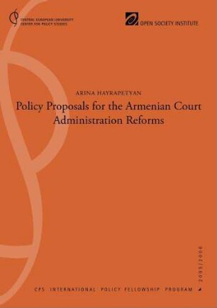 Policy proposals for the Armenian court administration reforms