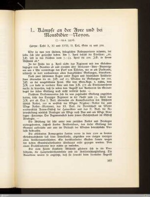 L. Kämpfe an der Avre und bei Montdidier - Noyon