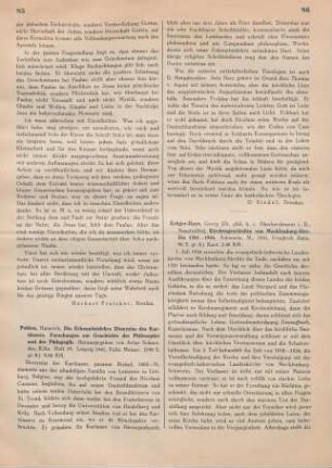 86-87 [Rezension] Krüger-Haye, Georg, Kirchengeschichte von Mecklenburg-Strelitz