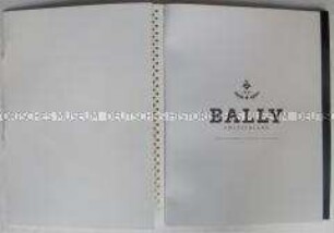 Katalog des Schweizer Schuhherstellers Bally für Handtaschen und Schuhe