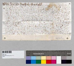 Propst Patritius [I.] von Baumburg verleiht nach dem Tode des Thomas Wisberger und Übergabe durch dessen Witwe Martha dem Sebastian Krotenhauser und dessen Frau Maria die zum Gotteshaus Traunwalchen gehörige Rohrschmiede und ein Gut bei den Stegenhäusern auf der Feldwiese zu Leibgeding.; S: Propst Patritius [I.] von Baumburg
