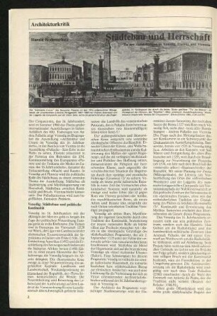 Städtebau und Herrschaft. Zu den Ausstellungen in Venedig, Florenz und Vicenza