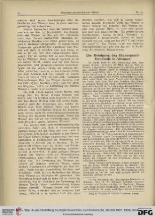 4: Die Reinigung des Shakespeare-Denkmals in Weimar