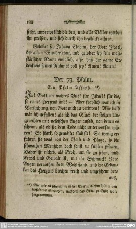 Der 73. Psalm. Ein Psalm Assaph