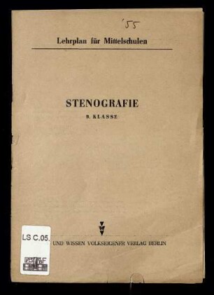 Stenografie : 9 Klasse : 9. Klasse
