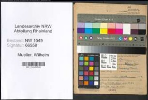 Entnazifizierung Wilhelm Mueller , geb. 30.01.1889 (Verwaltungsbeamter)