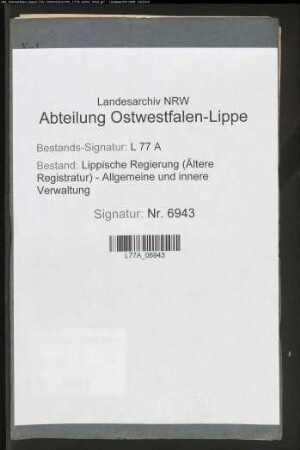 Steuerkredit für den Kaufmann Bernhard Lenzberg zu Lemgo