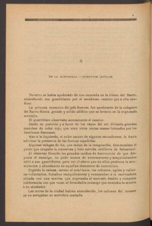 II - En la hondonada. - Momentos críticos