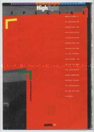 Sonderausgabe der Zeitschrift "Highlight" zu den 1. Internationalen Fototagen in Herten - Sachkonvolut