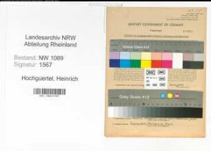 Entnazifizierung Heinrich Hochguertel , geb. 24.01.1904 (Brandmeister)