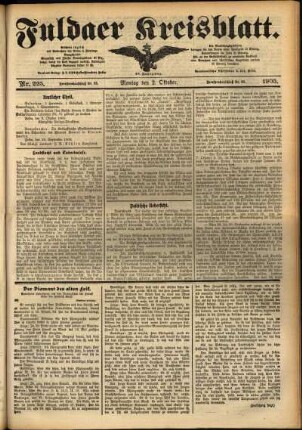 Ausgabe vom Montag, den 02. Oktober 1905.