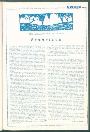 Los gallegos por el mundo : Francisco