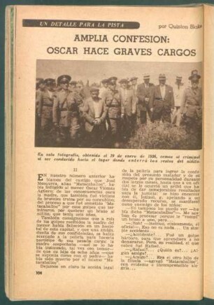 Amplia confesión: Oscar hace graves cargos : Un detalle para la pista