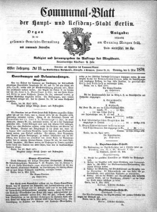 1870,19: No. 19, 8. Mai 1870