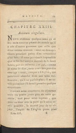 Chapitre XXIII. Aventure singuliere