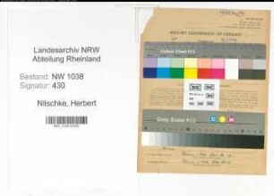 Entnazifizierung Herbert Nitschke , geb. 25.10.1912 (Polizist)