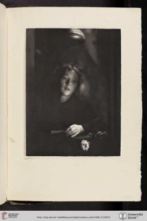 [Clarence Hudson White, XVI. Girl with Rose, photogravure from original negative]