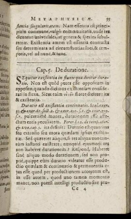 Cap. 5. De duratione.