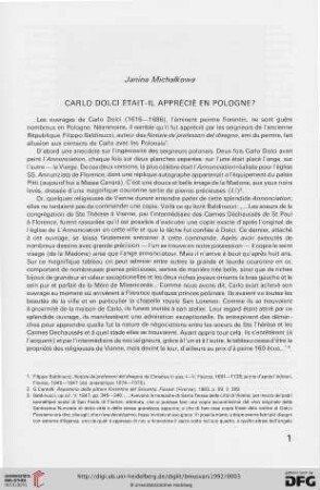 33: Carlo Dolci était-il apprécié en Pologne?