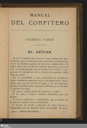 Primera parte. El azúcar