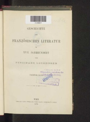 Bd. 2: Die Literatur unter dem Einfluss der aristokratischen Gesellschaft : 1636 - 1653