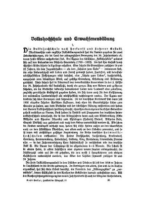 Volkshochschule und Erwachsenenbildung