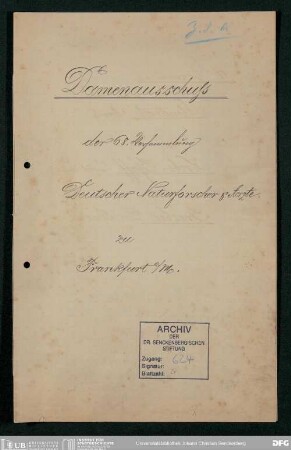 ... 68. Versammlung deutscher Naturforscher und Ärzte in Frankfurt: Bd. 3