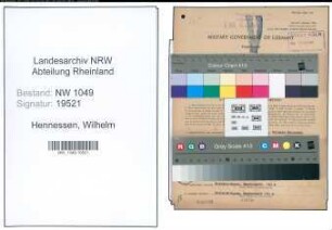 Entnazifizierung Wilhelm Hennessen , geb. 16.03.1890 (Bahnbeamter)