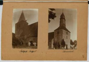 Dorfkirche, Kalkhorst Dorfkirche, Elmenhorst: Ansicht von Westen Kalkhorst, Ansicht Elmenhorst (aus: Skizzen- und Fotoalbum 25)