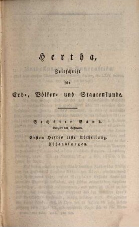 Hertha : Zeitschrift für Erd-, Völker- und Staatenkunde. 6. 1826
