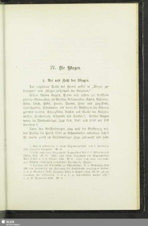 IV. Die Wagen