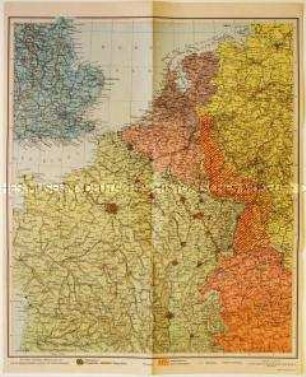 Militärstrategische Karte von der Westfront 1939